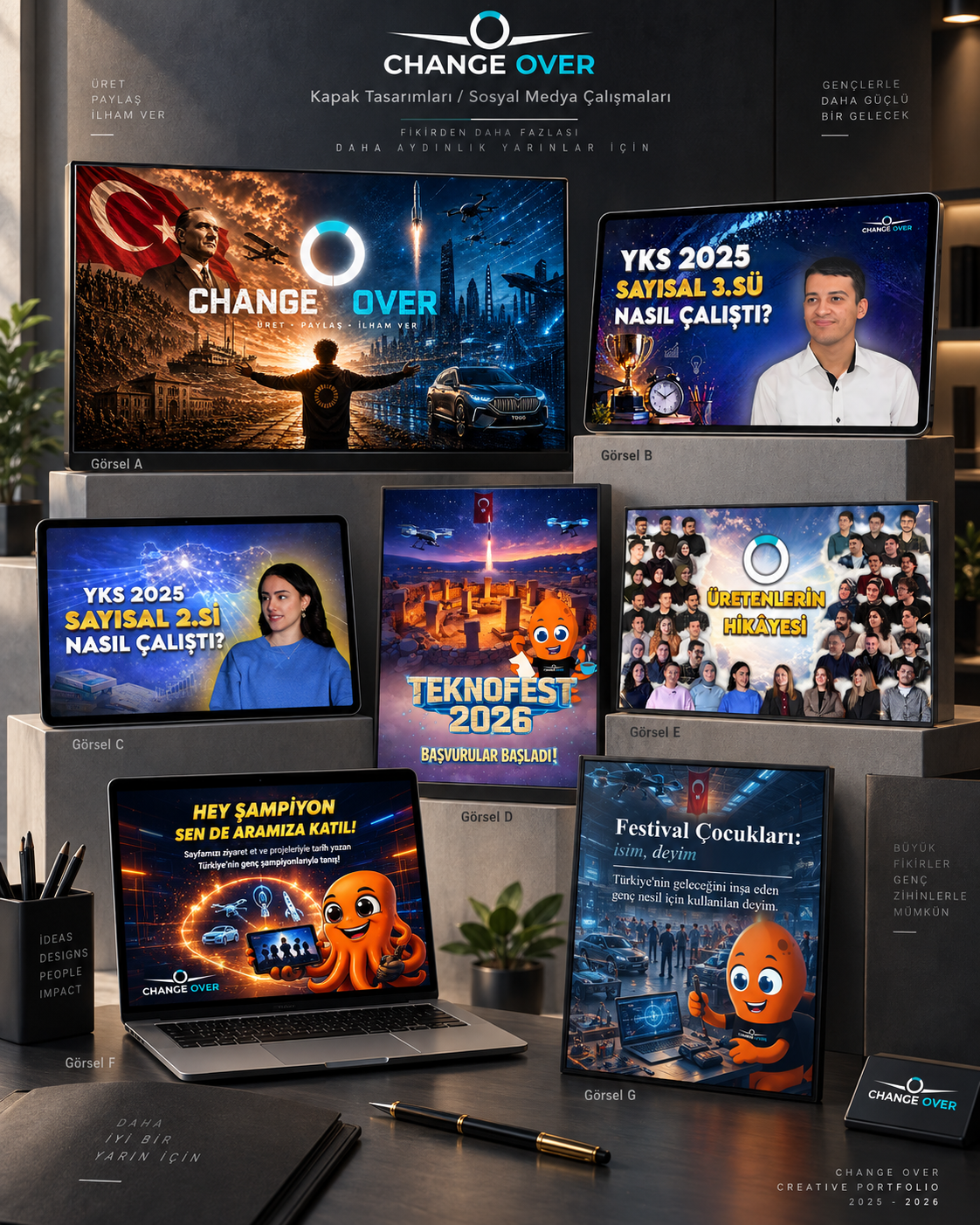 Change Over tasarım portföyü